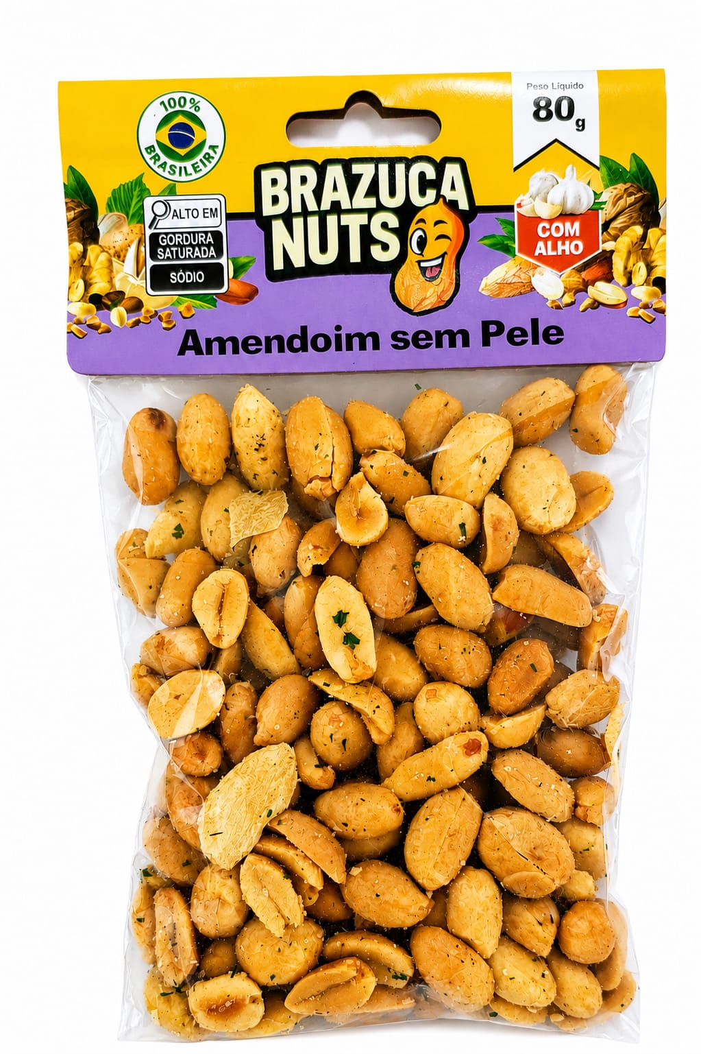 Amendoim sem Pele com Alho
